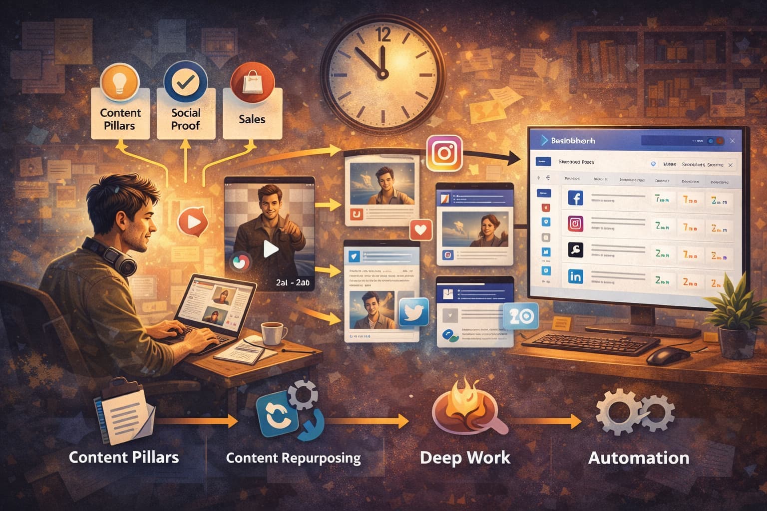 Quy trình 4 bước xây dựng kế hoạch nội dung đa kênh trong 2 giờ