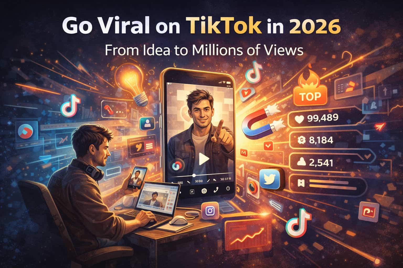 Hướng dẫn tạo content viral trên TikTok 2026 - từ ý tưởng đến triệu views