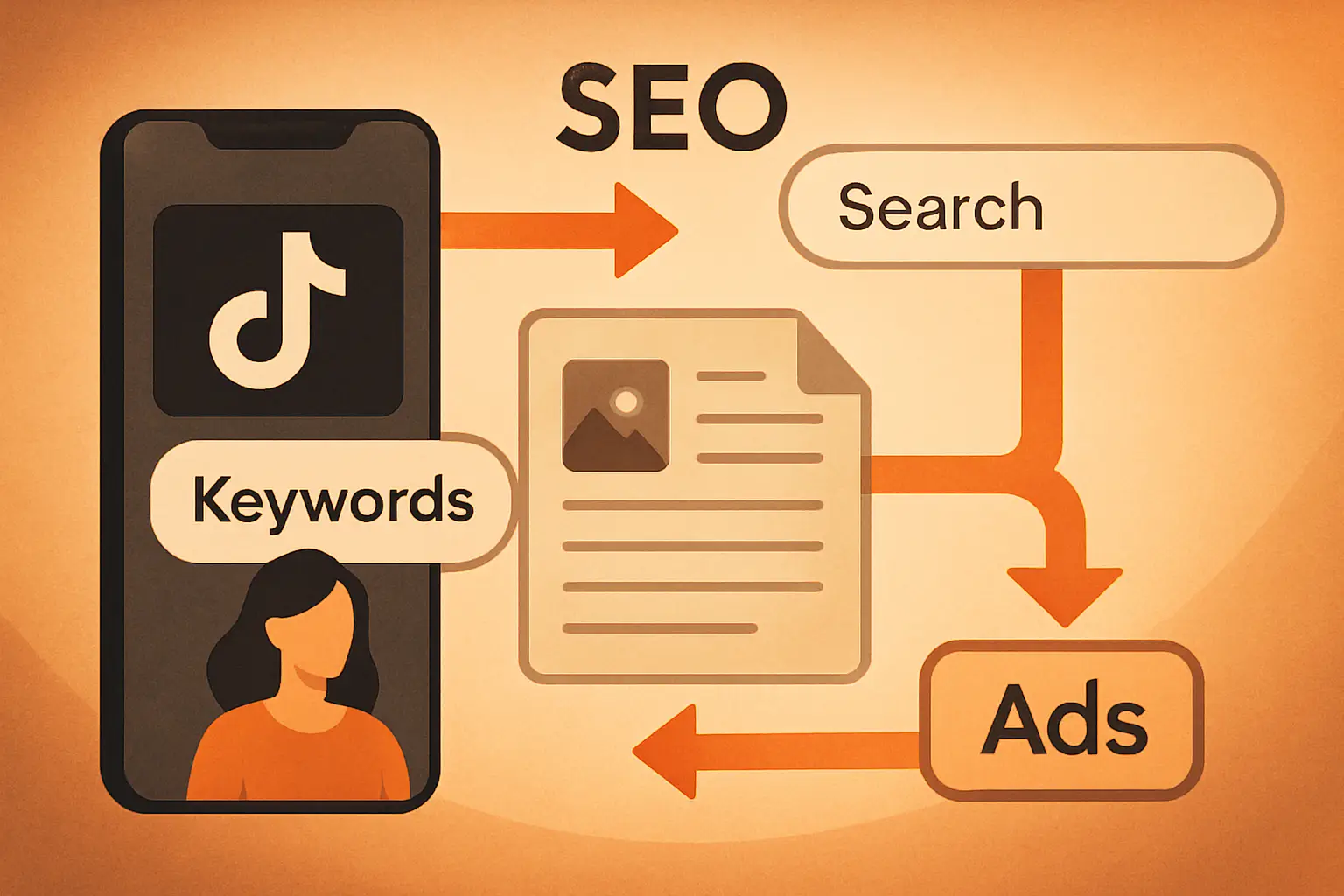 Minh hoạ tối ưu TikTok Search 2026 để xuất hiện trong kết quả tìm kiếm